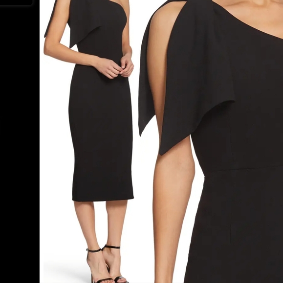 Dress The Population Tiffany Dress One Shoulder Wedding Event Special Occasion - Picture 3 of 11